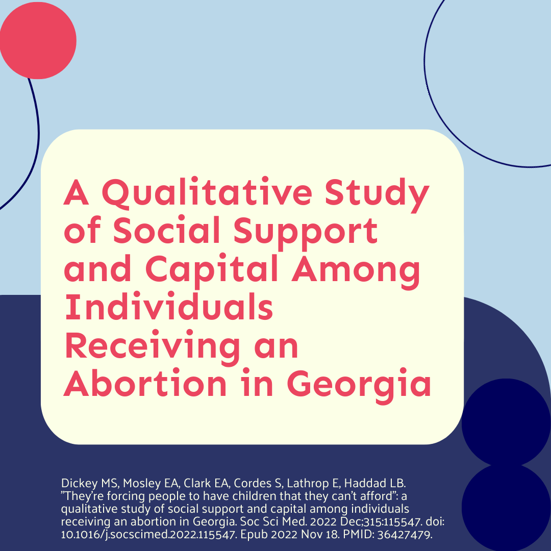 A qualitative study of social support and capital among individuals receiving an abortion in Georgia 